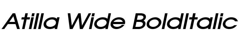 Atilla Wide BoldItalic font preview