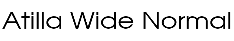 Atilla Wide Normal font preview