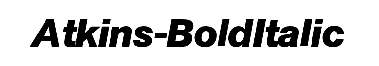 Atkins-BoldItalic font preview