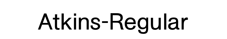 Atkins-Regular font preview