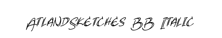 AtlandSketches BB Italic font preview