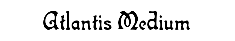 Atlantis Medium font preview