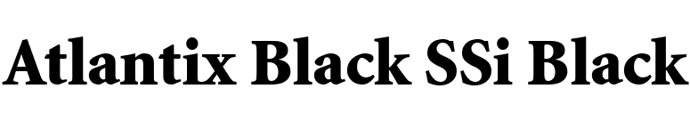 Atlantix Black SSi Black font preview