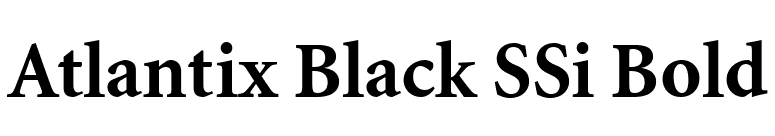 Atlantix Black SSi Bold font preview