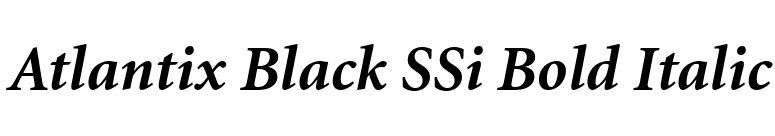 Atlantix Black SSi Bold Italic font preview