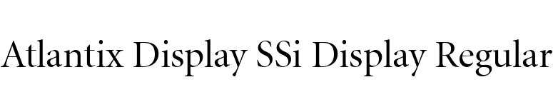 Atlantix Display SSi Display Regular font preview