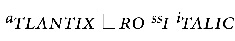 Atlantix Pro SSi Italic font preview