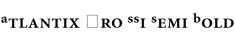 Atlantix Pro SSi Semi Bold font preview