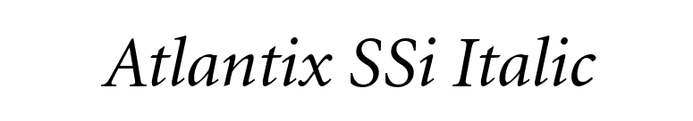 Atlantix SSi Italic font preview