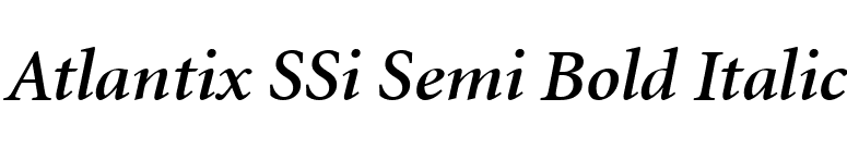 Atlantix SSi Semi Bold Italic font preview