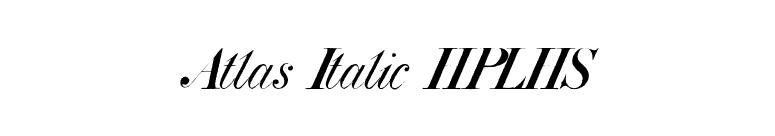 Atlas Italic HPLHS font preview