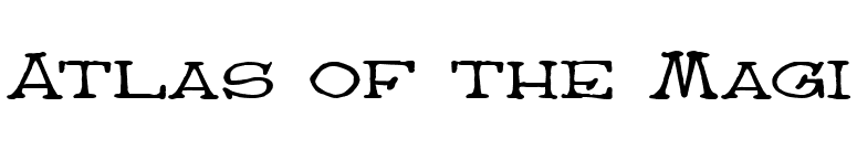 Atlas of the Magi font preview
