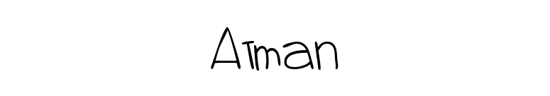 Atman font preview