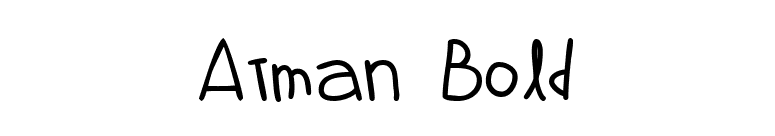 Atman Bold font preview