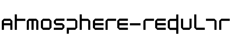Atmosphere-Regular font preview