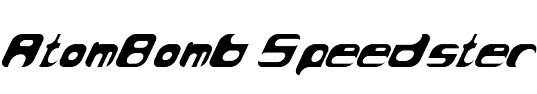AtomBomb Speedster font preview