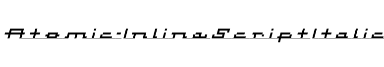 Atomic-InlineScriptItalic font preview