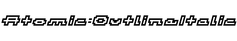 Atomic-OutlineItalic font preview