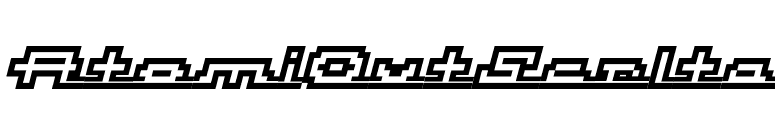 AtomiOutScrIta font preview