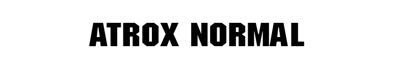 ATROX normal font preview