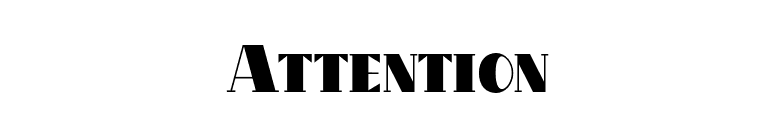 Attention font preview