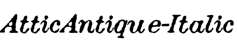 AtticAntique-Italic font preview