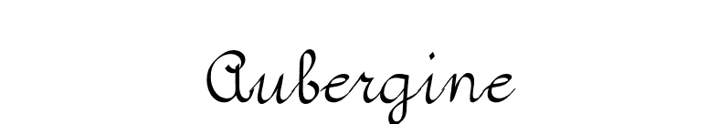 Aubergine font preview