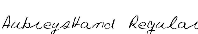 AubreysHand Regular font preview
