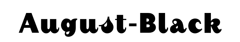 August-Black font preview