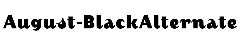 August-BlackAlternate font preview