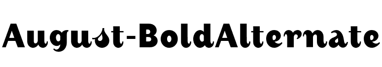 August-BoldAlternate font preview