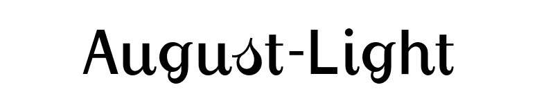 August-Light font preview