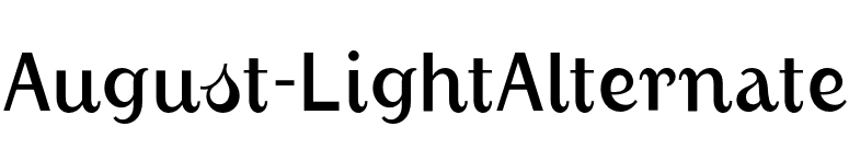 August-LightAlternate font preview