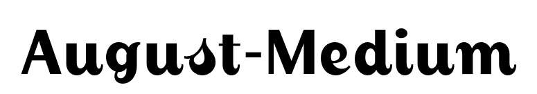 August-Medium font preview