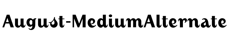 August-MediumAlternate font preview