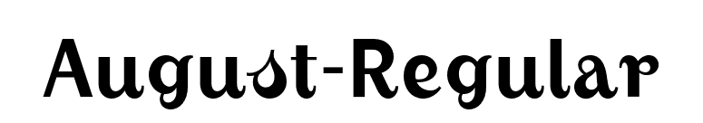 August-Regular font preview