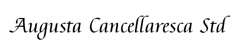 Augusta Cancellaresca Std font preview