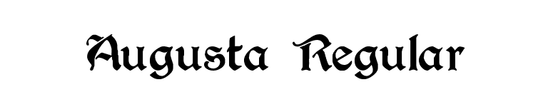 Augusta Regular font preview