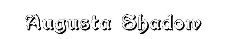 Augusta Shadow font preview
