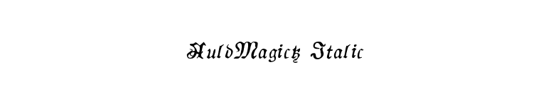 AuldMagick Italic font preview