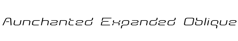 Aunchanted Expanded Oblique font preview