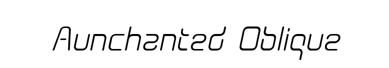 Aunchanted Oblique font preview