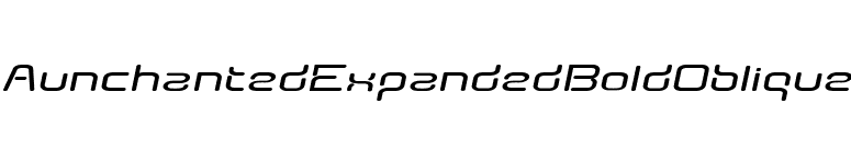 AunchantedExpandedBoldOblique font preview