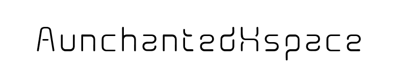 AunchantedXspace font preview