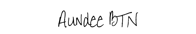 Aundee BTN font preview