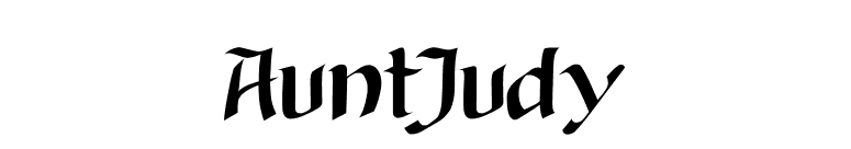 AuntJudy font preview