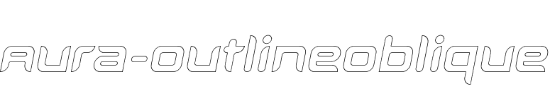Aura-OutlineOblique font preview