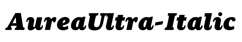 AureaUltra-Italic font preview