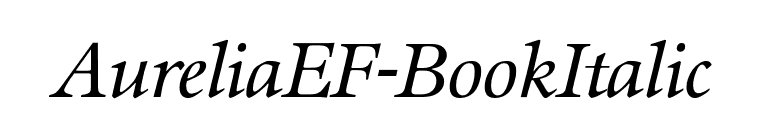 AureliaEF-BookItalic font preview