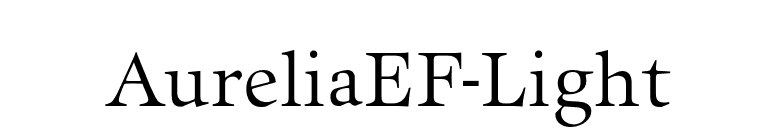 AureliaEF-Light font preview